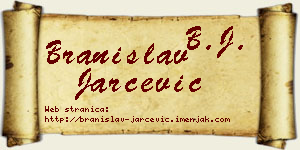 Branislav Jarčević vizit kartica